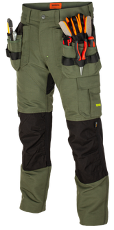 Pantaloni de lucru BENNON EREBOS, verde/negru