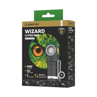 ArmyTek Wizard C2 Pro Max Magnet LED alb Lanternă portabilă cu montare magnetică 3720 lm 1440