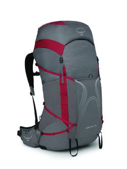 OSPREY rucsac pentru drumeții EJA PRO 55,  dale grey/poinsettia red