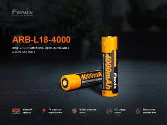 Fenix Baterie reîncărcabilă Fenix 18650 4000 mAh (Li-Ion)