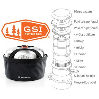 GSI Outdoors Glacier Camping Cookware Set 2+3 l