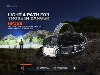 Fenix Lanternă frontală reîncărcabilă Fenix HP35R SAR