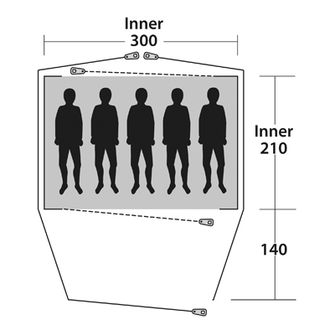Outwell Zelt Cloud pentru 5 persoane