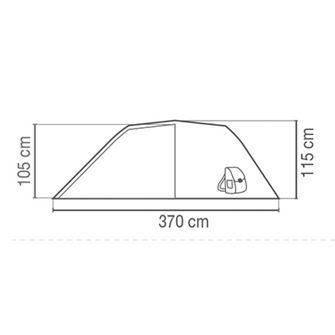 Cort Coleman Cortes pentru 3 persoane albastru