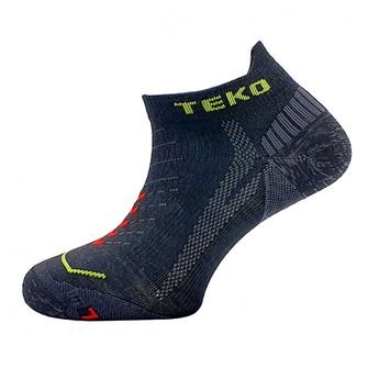 Șosete TEKO de alergat joase și ușoare MERINO eco RUN 1.0 ULTRA, negre