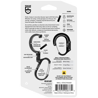 GearAid Carabiner negru S