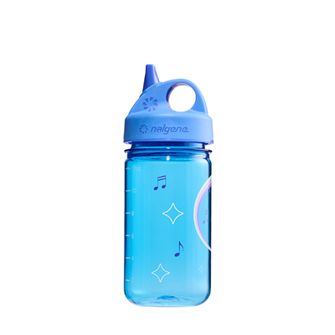 Nalgene Baby Sticlă de apă Grip-n-Gulp Sustain 0,35 l cu capac albastru, hipopotam muzical