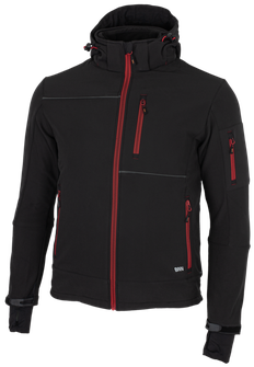 BENNON jachetă softshell RUFUS negru/roșu