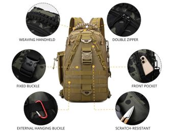 DRAGOWA TACTICAL Rucsac cu o singură curea Charlie 20 L, kaki