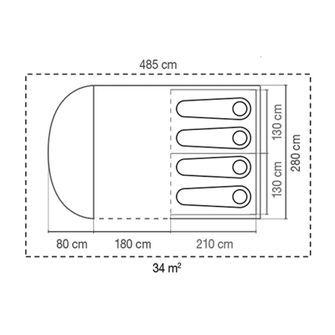 Cort Coleman Oak Canyon BlackOut pentru 4 persoane