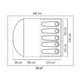 Cort Coleman Rocky Mountain Plus BlackOut pentru 5 persoane