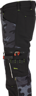 BENNON pantaloni softshell CAMOS, negru/gri