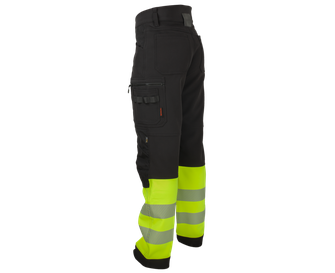 BENNON Pantaloni de lucru REFLECTOS, negru/galben