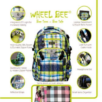 Roată Bee Rucsac Bee LED 30 L, multicolor