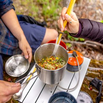 GSI Outdoors Spork din oțel inoxidabil cu bețe din lemn Glacier