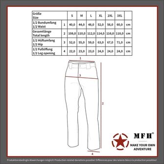 MFH Professional Mission Ny/Co Pantaloni de luptă Rip Stop, negru șarpe