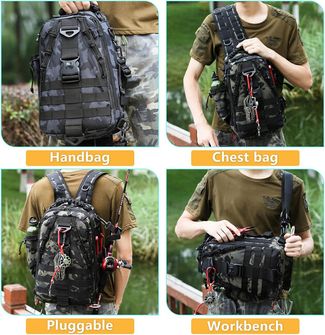 DRAGOWA TACTICAL Rucsac cu o singură curea Charlie 20 L, kaki