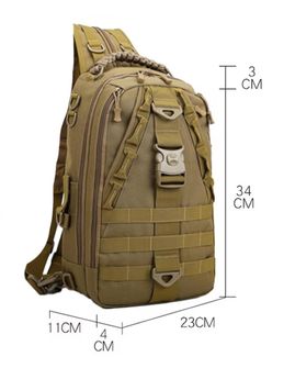 DRAGOWA TACTICAL Rucsac cu o singură curea Charlie 20 L, kaki