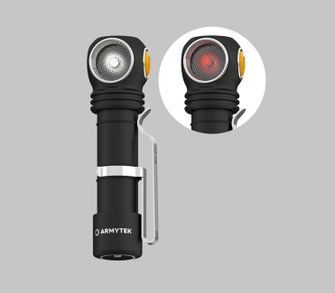 ArmyTek Wizard C2 WR Magnet Lampă frontală cu LED alb și roșu cu suport magnetic 1100 lm putere baterie 3 h 65 g