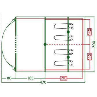 Cort Coleman Vail pentru 4 persoane