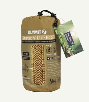 Covoraș Klymit Static V Lite ECO, auriu deschis