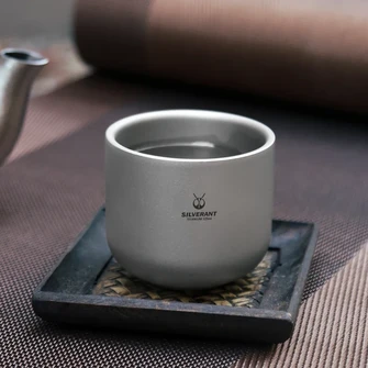 Silverant Ceașcă de ceai din titan cu pereți dubli 125 ml