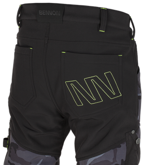 BENNON pantaloni softshell CAMOS, negru/gri