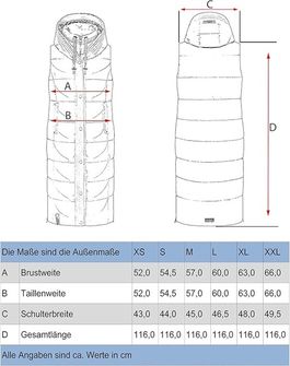 Navahoo BREZELCHEN Vestă lungă pentru femei, nisip