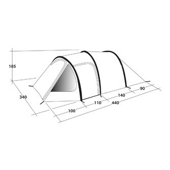 Outwell Earth cort pentru 5 persoane albastru-verde