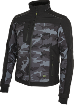 BENNON jachetă softshell CAMOS, negru/gri