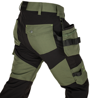 Pantaloni de lucru BENNON EREBOS, verde/negru