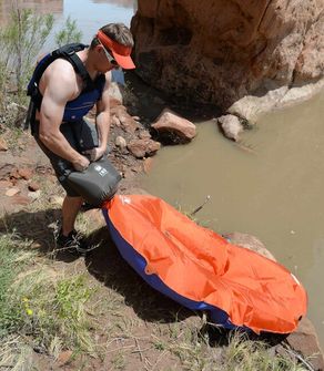 Klymit Packraft LiteWater Dinghy (LWD), portocaliu și albastru