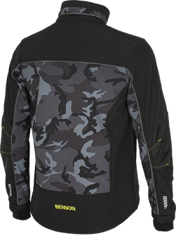 BENNON jachetă softshell CAMOS, negru/gri