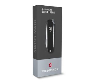 Cuțit multifuncțional Victorinox Classic SD Colors Dark Illusion 58 mm, negru, 7 funcții