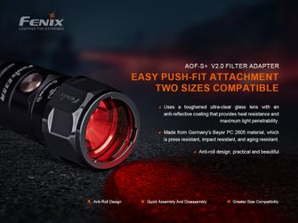 Filtru roșu Fenix AOF-S+ V2.0