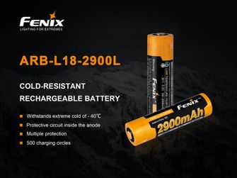 Rezistentă la îngheț Fenix 18650 2900 mAh Li-Ion