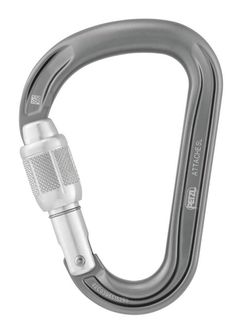 Carabină Petzl ATTACHE SCREW LOCK HMS cu siguranță, gri