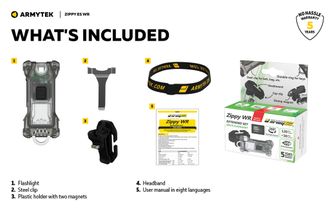 Kit de lumină portabil ArmyTek Zippy WR ES, verde