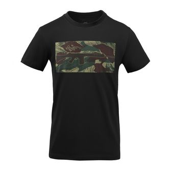 Tricou scurt Helikon-Tex FN FAL din bumbac, negru/Camo Rodesian