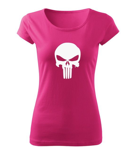 DRAGOWA tricou de damă punisher, roz150g/m2