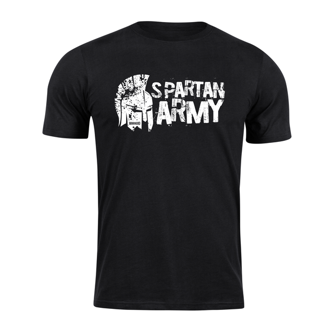 Tricou scurt DRAGOWA spartan army Aristón, negru 160g/m2