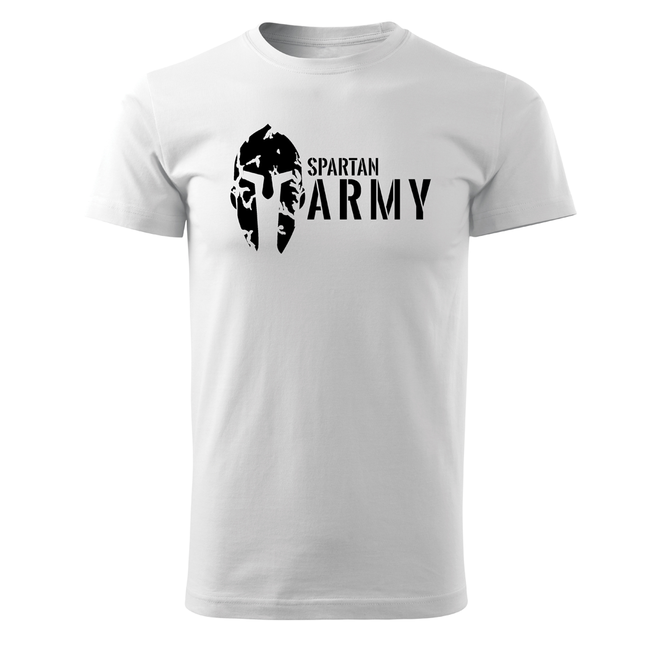 DRAGOWA tricou spartan army, alb 160g/m2