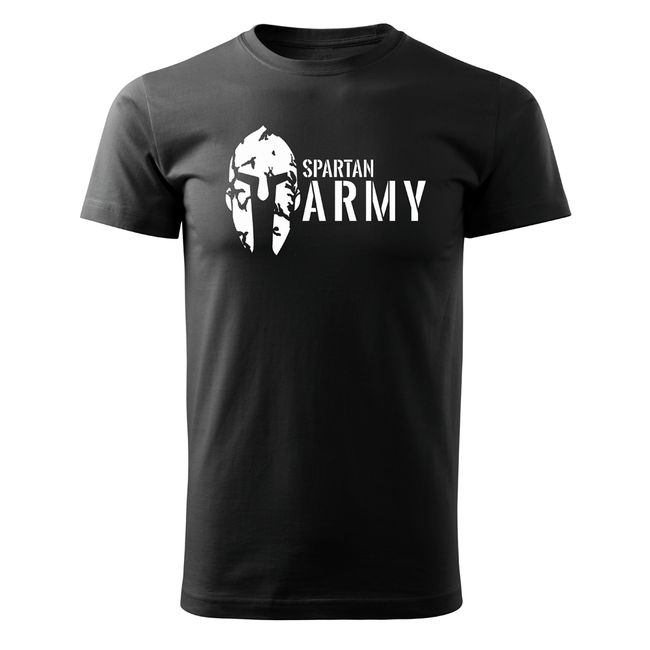 DRAGOWA tricou spartan army, negru 160g/m2