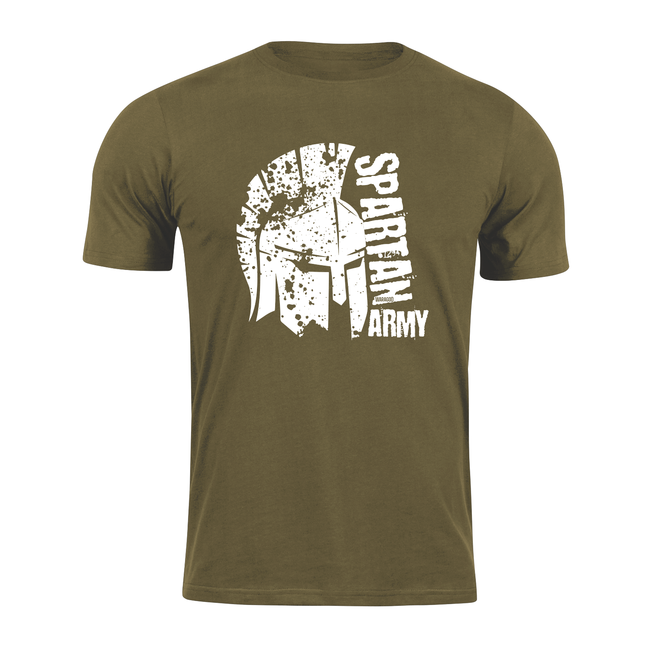 Tricou scurt DRAGOWA spartan army León, oliv 160g/m2