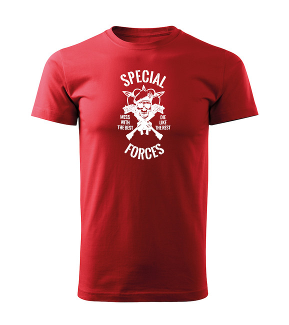 DRAGOWA tricou special forces, rosu 160g/m2