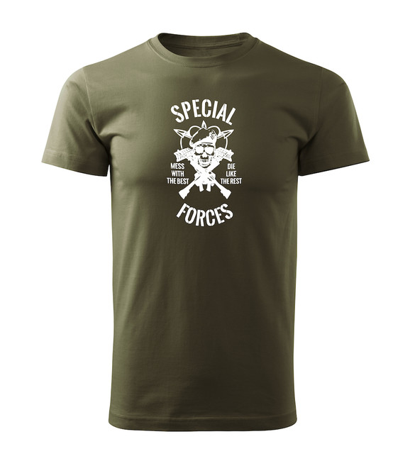 DRAGOWA tricou special forces, măsliniu 160g/m2