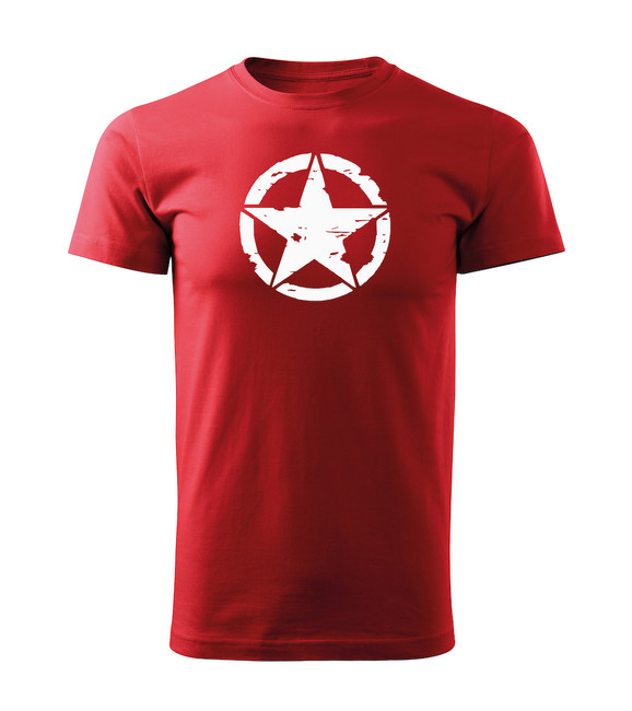 DRAGOWA tricou star, rosu 160g/m2