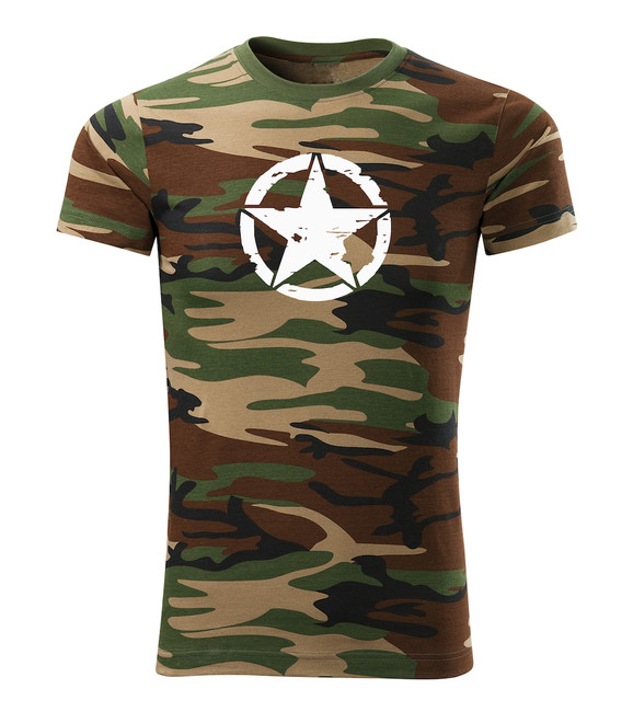 DRAGOWA tricou camuflaj star 160g/m2