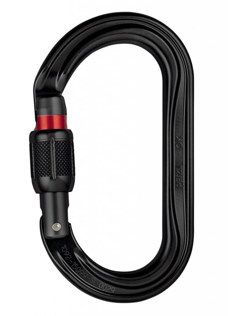 Petzl SCREW LOCK carabină ovală cu șurub negru