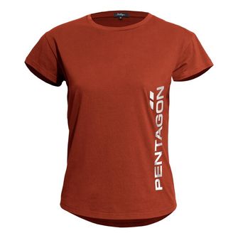 Pentagon tricou scurt pentru femei Whisper "Pentagon Vertical", Maroon Red